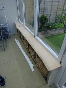 Ash waney edge window sill