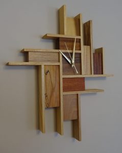 Multi wood block clock