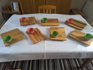 Dip serving platters